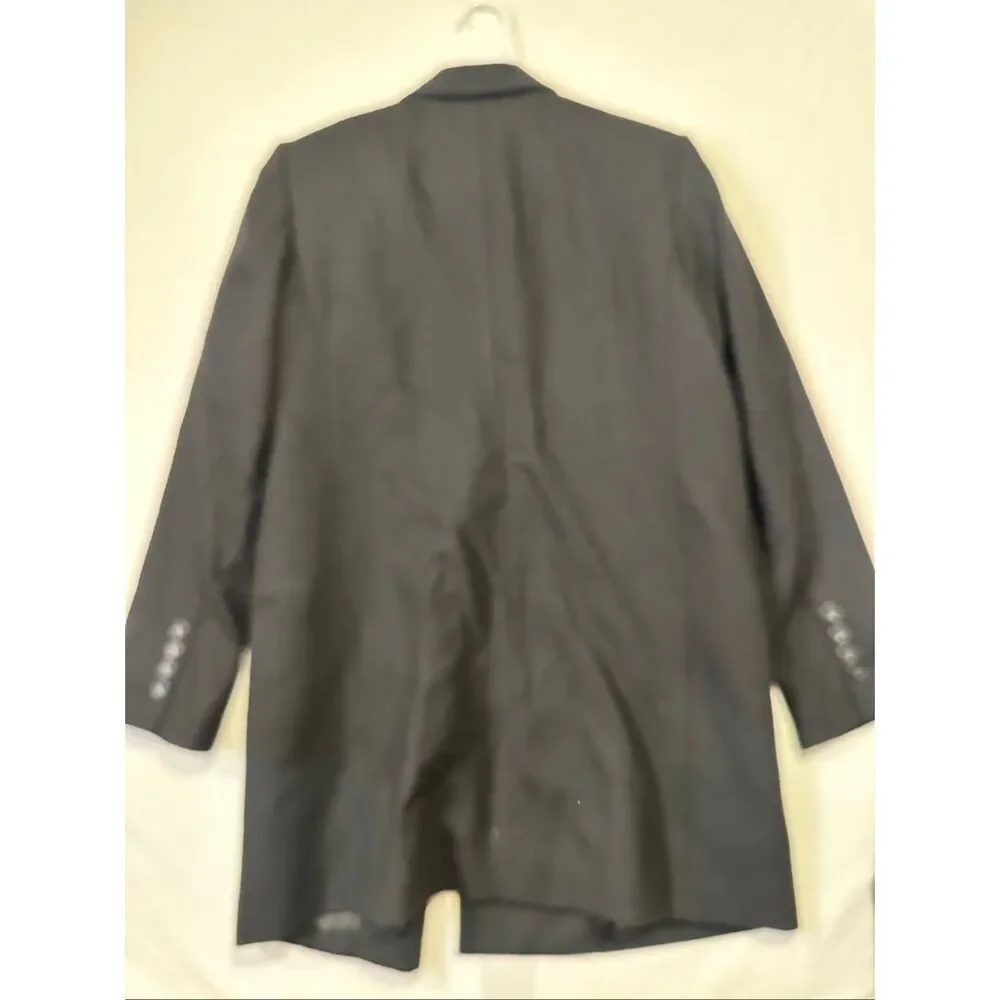 EQUIPMENT Depuis 1976 Women's Black Blazer Wool Oversized Black Jacket, Size 8 M